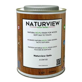 A12W105 NATURVIEW Gloss - Water Based BIO-Polyurethane Clear Varnish for Wood. Interior- 3 USQT …