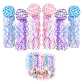 6 PCS Hanging Jelly Fish Paper Lanterns,Colorful Paper Lanterns,Under The Sea Mermaid Party Decorations,for Kids Birthday,for Ocean Party Decorations Jellyfish Decor,Baby Room