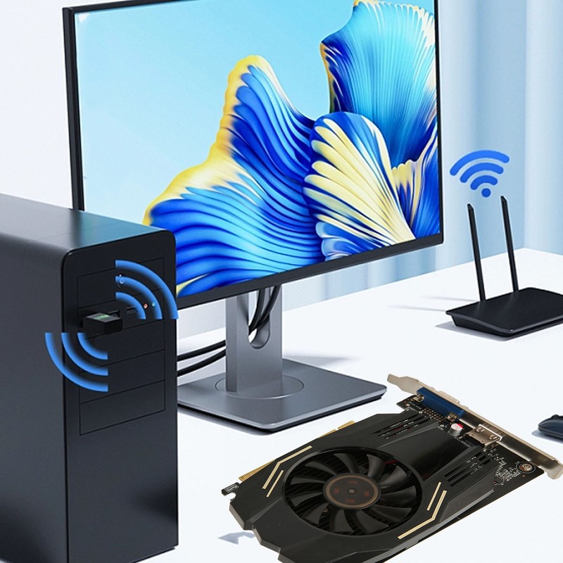 GT1030 2GB DDR5 64bit Graphics Card with Cooling Fan 3840x2160