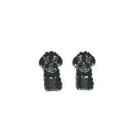 Harikaji Lovely Pug Dog Brooch Pet Brooch Corsage Metal Pin Badge Dog ID Tags Christmas Birthday Gift 2PCS (Black Poodle)