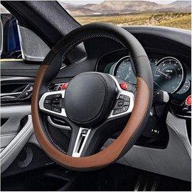 Funda de Cuero para Volante,Cubierta Volante Coche,Microfibra,Transpirable, Antideslizante,para decoración de Coche y protección de Volante,Niversal d