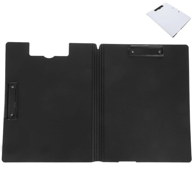 HAPINARY Dual Clip A4 Folderboard Plastic Clipboard for Office School