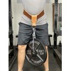 Leather Dip Belt Strap with Chain for Weight Lifting -