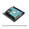 Dual 2.5 to 3.5 Inch HDD/SSD Hard Disk Mounting Bracket,