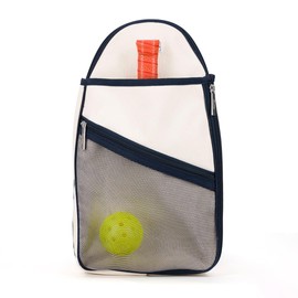 Ame & Lulu Hamptons Pickleball Sling Bag | Stylish Canvas Equipment Backpack for Pickleball Gear | Holds Paddles, Pickleballs + Accessories | Perfect for Women
