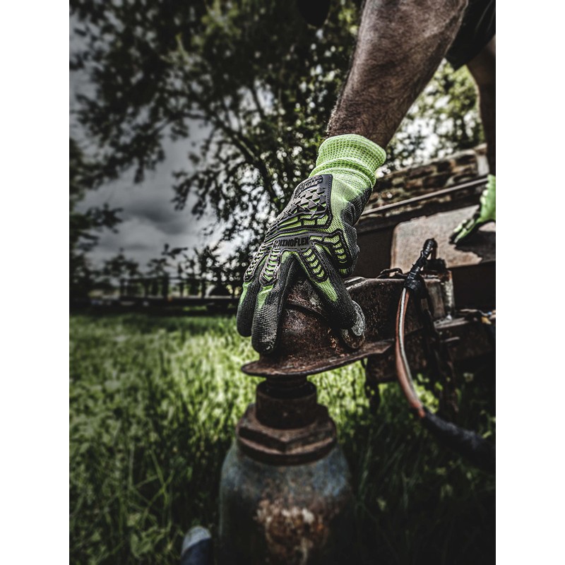 Gorilla Grip Max RhinoFlex High Vis Work Gloves With Impact