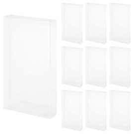 MECCANIXITY 10 PCS Clear Gift Box,3.6"x1"x6.8" Transparent Candy Box Plastic Favor Boxes Packing Box for Candy Cookies Christmas Wedding Party Wrapping