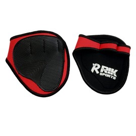 Non-Slip Neoprene Gym Grip Pads – Alternative to Workout Gloves for Weightlifting, Pull-Ups, Powerlifting, Calisthenics, and Gymnastics – Fitness Grips for Men and Women (Neoprene Red, One Size)