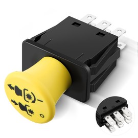 Hohean 10 Amp 8 Terminals PTO Switch Lawn Mower Parts, Upgrade Blade Clutch Switch Compatible with Exmark Toro 116-0124 1160124 Lazer Z AS E S X Z Series Lawn Mower Tractor