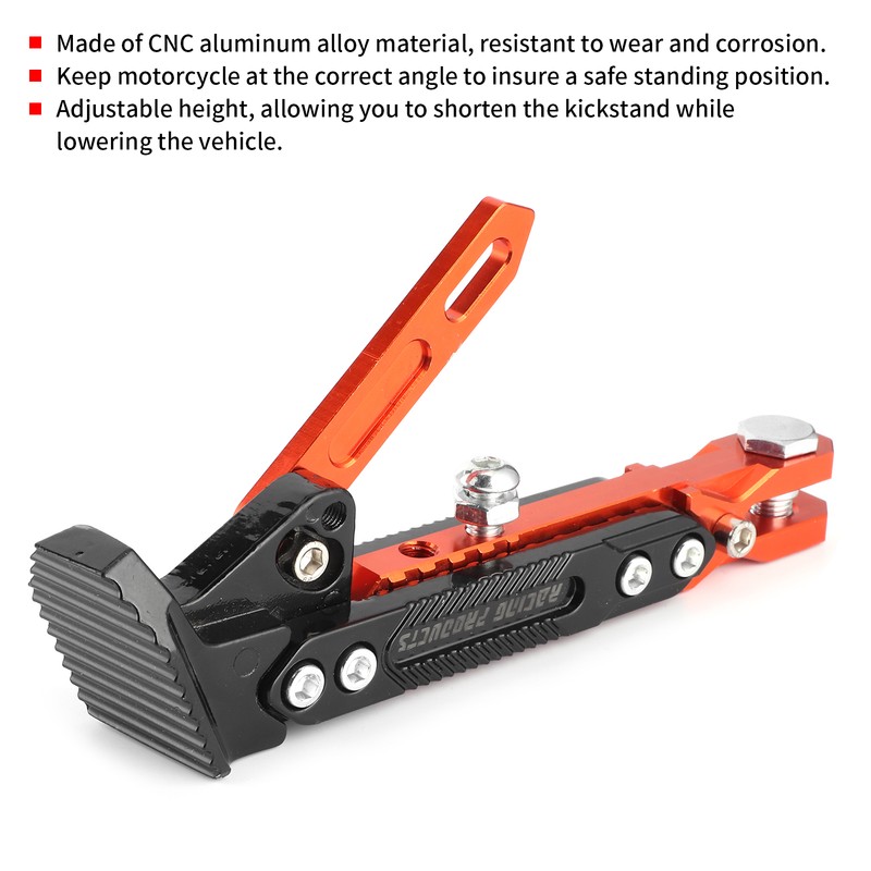 CNC Aluminum Alloy Kickstand Adjustable Height Side Support Stand Universal