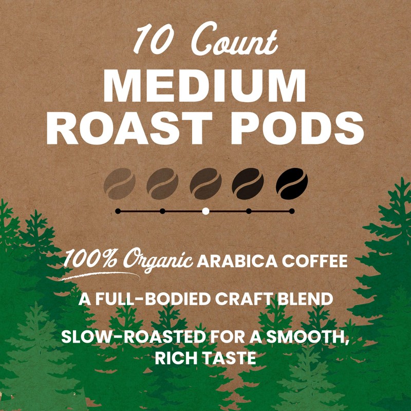 Vermont Coffee Company, Organic Medium Roast Coffee, K-Cup Single-Serve Compostable