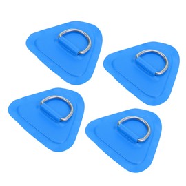 Hihaha D Ring Patch PVC Triangle Shape Blue for Kayak Stainless Steel/4pcs