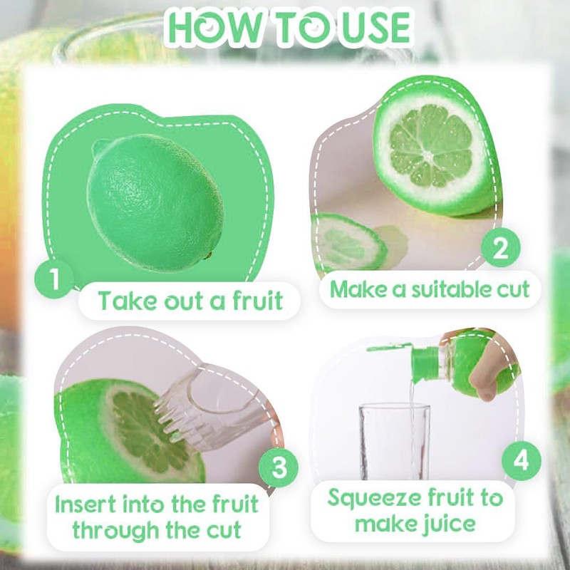 Anseom Pack of 3 Lemon Squeezer, Manual Mini Lemon Squeezer,