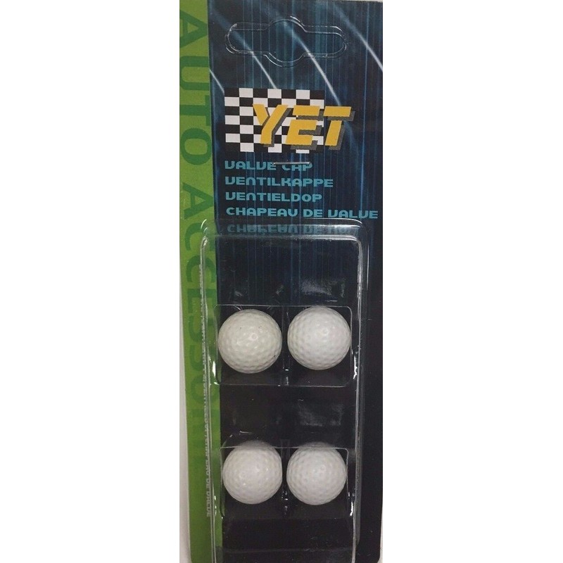 YET GOLF BALL CAR WHEEL TIRE RIMS VALVES DUST STEMS