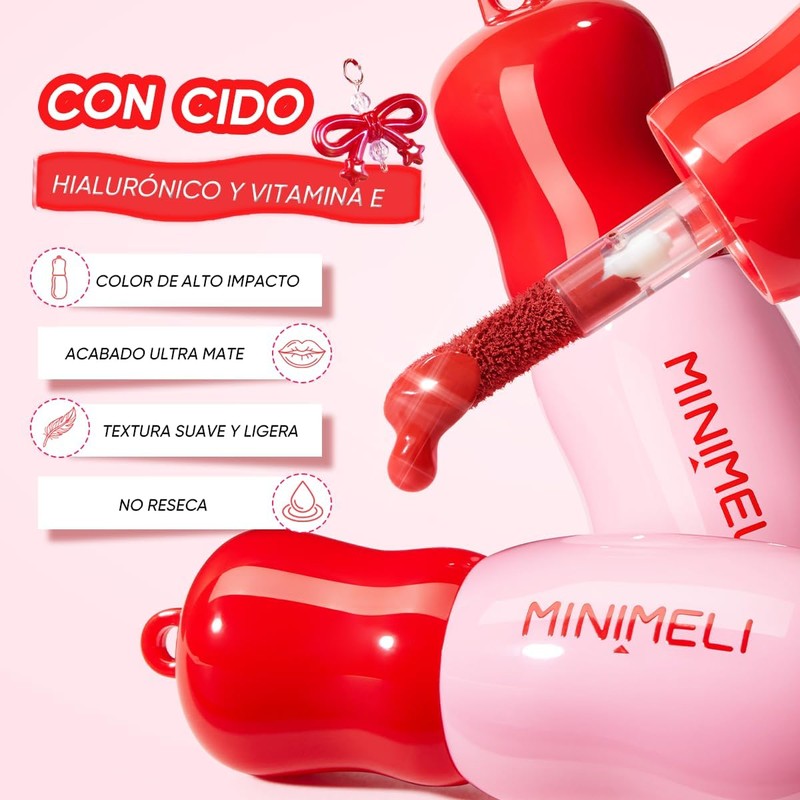 Minimeli Lip Tint con Cadena 24h Mate – Fiebre de