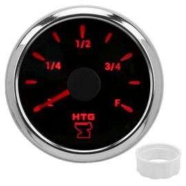 2in Pointer Sewage Gauge 0‑190Ω Signal with Backlight IP67 Waterproof for Marine Boat YachtsBlack Dial