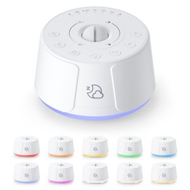 Sound Machine LEICEX White Noise Machine - 30 Soothing Sounds, 10 Colors Night Light, Rechargeable Battery- Travel Portable Sound Machine for Sleep Baby Adults, Perfect Sleeping Companion