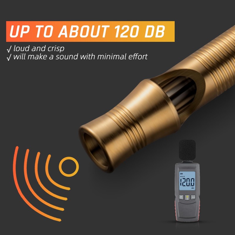 TISUR Titanium Emergency Whistle,EDC Safety Whistles Necklace Loud up to