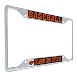 Desert Cactus Oklahoma State University License Plate Frame OSU Cowboys Car Accessories Tag Holder for Front or Rear of Car (Baseball)