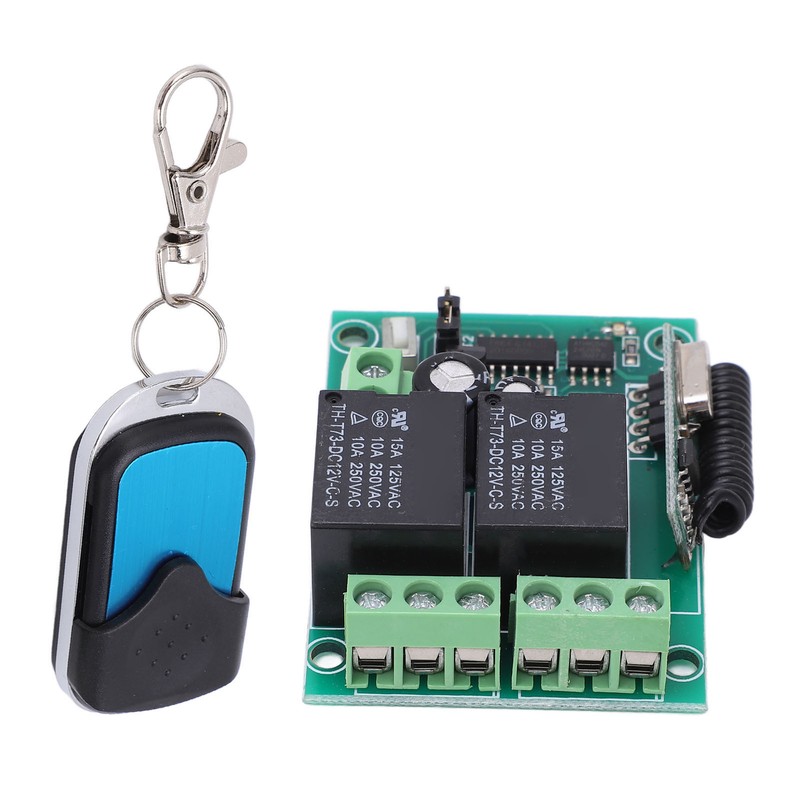 Wireless Relay Remote Control Kit DC12V 75ft Range Universal Transmitter
