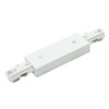 Gloss White 240V Single Circuit Track Central Connector Accessory Track