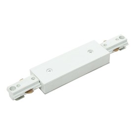 Gloss White 240V Single Circuit Track Central Connector Accessory Track Lighting