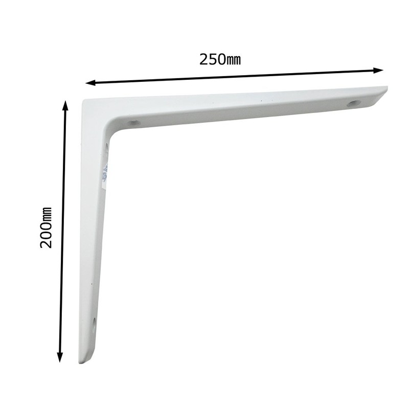 KG Wai Industrial Aluminum Shelf Bracket, 200X250, White