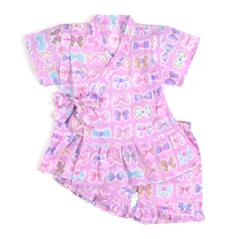 Colorful Candy Style NB800230 Jinbei (Girls) 51.2 inches (130 cm), Ribbon Decoration, Junior, Kids, Jinbei, Jinbei, Jinbei, Jinbei, Jinbei, Jinbei, Jinbei, 100% Cotton, For Children, Elementary School