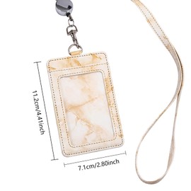 Lanyard with Card Holder, 2 Set Retractable Lanyards ID Badge Holder Waterproof Badge Neck Strap Card Slot for ID Card, Office, School