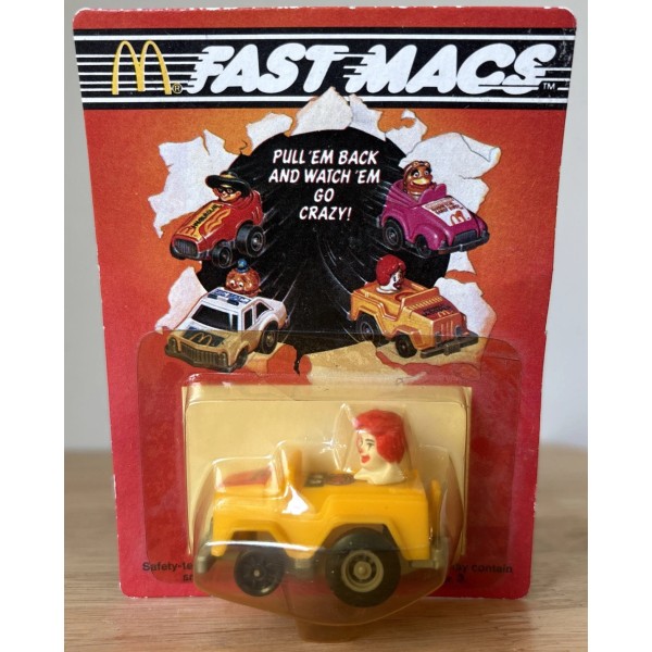 McDonald's Happy Meal Toys Fast Mac Ronald McDonald Runabout 1985