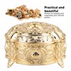 Metal Jewelry Box Innovative Light Luxury Shell Flower Round Trinket