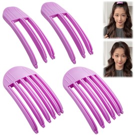 Volume Hair Clips, Pack of 4, Volume Clip for Hairline, Volume Hair Clips, Volume Hair Clips for Fluffy Ponies, Hair Volume Roll Clip, No Imprint Hair Root Lifting Clips for Men and Women