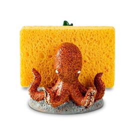 Octopus Sponge Holder For Kitchen Sink Sponge Holder Cute Kitchen Sponge Holder Red Kitchen Sink Sponge Holder Resin Kitchen Sponge Holder For Sink Kitchen Organization Practical Kitchen Gadget