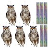 Lifreer Bird Scarers for Gardens, 5PCS Owl Shape Reflective Deterrents