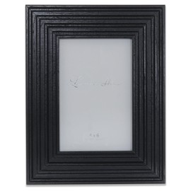 Lawrence Frames Black Wood Frame with Grooves - Columbus Black 4x6
