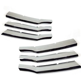 Xtremewarez 6pcs ABS Chrome Center Grille Insert for 2008-2010 Honda Accord 4DR Sedan