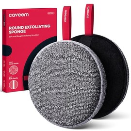 CAVEEM Exfoliante Corporal Caveem Pulidor Para Baño Y Cuerpo Exfoliante Corporal Para Eliminar Piel Muerta Esponja Ligera Suave Y Áspera Para La Ducha(Paquete De 2)