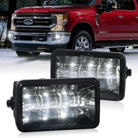 Haitzu Upgrade LED Fog Lights Compatible with The Following Models:Ford F150 2015-2020 Ford F250 Super Duty 4 Inch LED Fog Light Assembly Kit 36W Bumper Driving Fog Lamps 1 Pair (No DRL)
