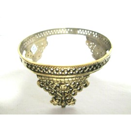 Solid Brass Crown Design, Crystal ball, Gemstone Holder, Stand, Display, 3 1/8"