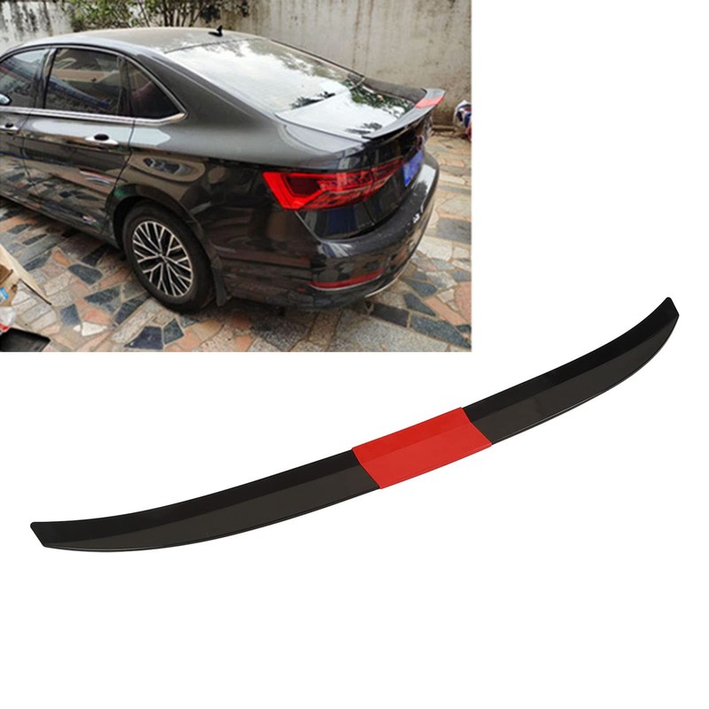 Acouto Universal Rear Trunk Lid Wing Spoiler, Glossy Black, Improve