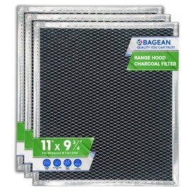 Charcoal Filter Replacement for W10412939 Whirlpool Range Hood Filter 11.02” x 9.73” - Ductless Kitchen Stove Overhead Charcoal Filter Replaces Whirlpool Vent Hood Filter Carbon Filter (3-Pack)