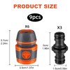 4 Piece Hose Coupling Set, Hose Connector 13 mm with