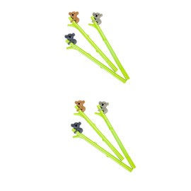 STOBOK 2sets Cute Kawaii Stationery Gel Pen Set 12 Colors Pen Case Novelty Writing for Boys and Girls Adults 3pcs*2