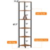 Furnulem 6 Tier Corner Shelf with LED Light, 67.5” Tall