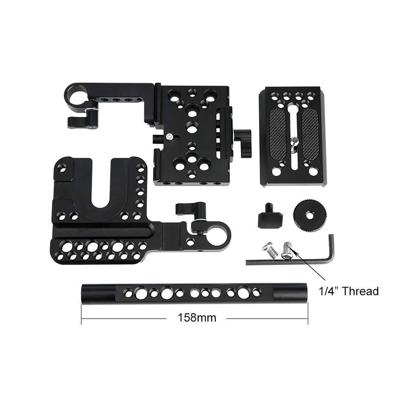 NICEYRIG Universal DSLR Camera Cage with Quick Release Base Plate