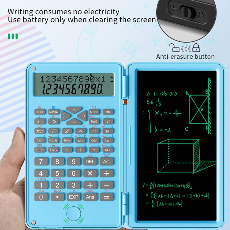 Calculator with Notepad Portable 10 Digits LCD Display Scientific Calculator