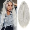 Leeven 24 Inch Grey Double Ended Dreadlock Extension 10 Strands