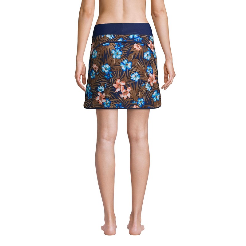 Lands' End - Falda de natación para mujer con cintura