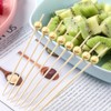 100Pack Cocktail Picks, Wooden Cocktail Toothpicks for Drinks Appetizers with