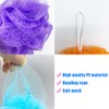 10 Pcs Bath Loofah Shower,Small Mesh Sponge Pouf Colorful Exfoliating